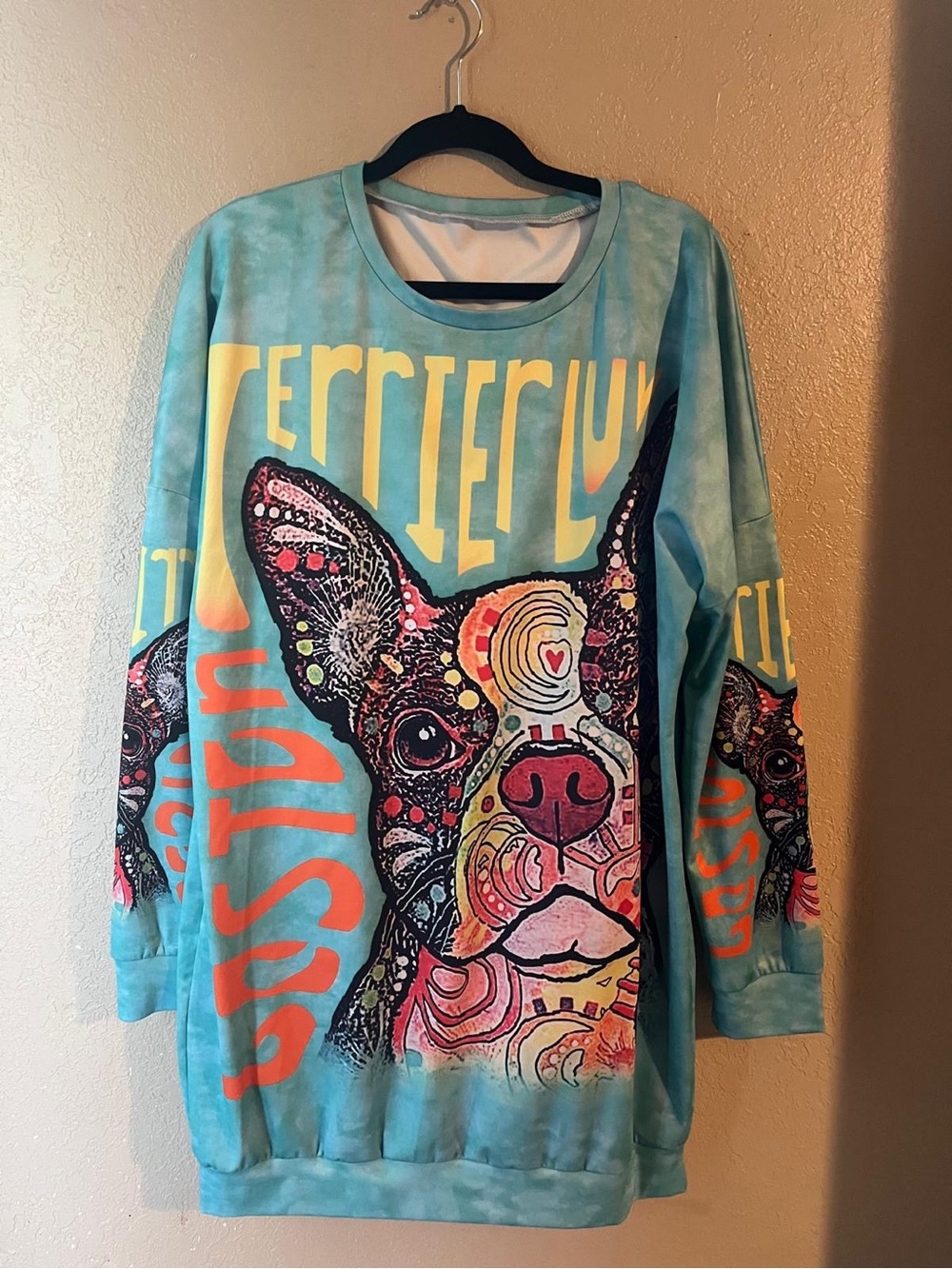 Oversized Long sleeve Top with Terrier image